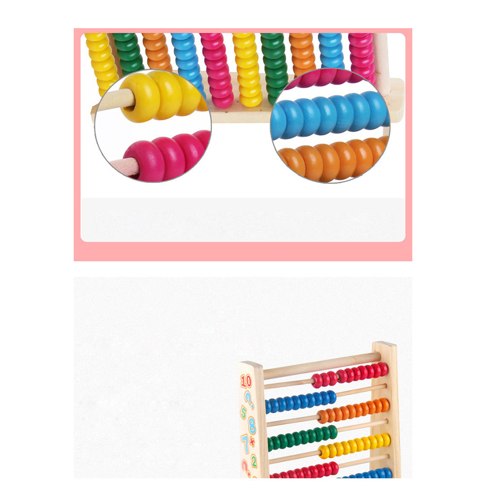 10 Stalls Wooden Math Abacus C - Kids Educational Computer 评论和价格