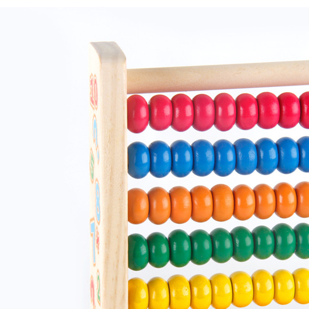 10 Stalls Wooden Math Abacus C - Kids Educational Computer 评论和价格