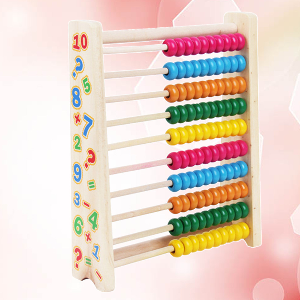 10 Stalls Wooden Math Abacus C - Kids Educational Computer 评论和价格