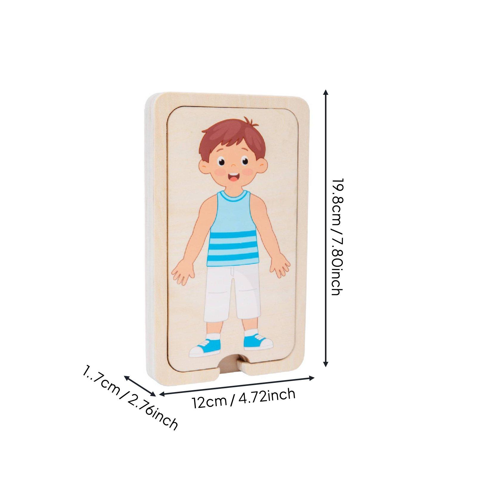 Kids Educational Wooden Puzzle - Human Body Puzzle 评论和价格