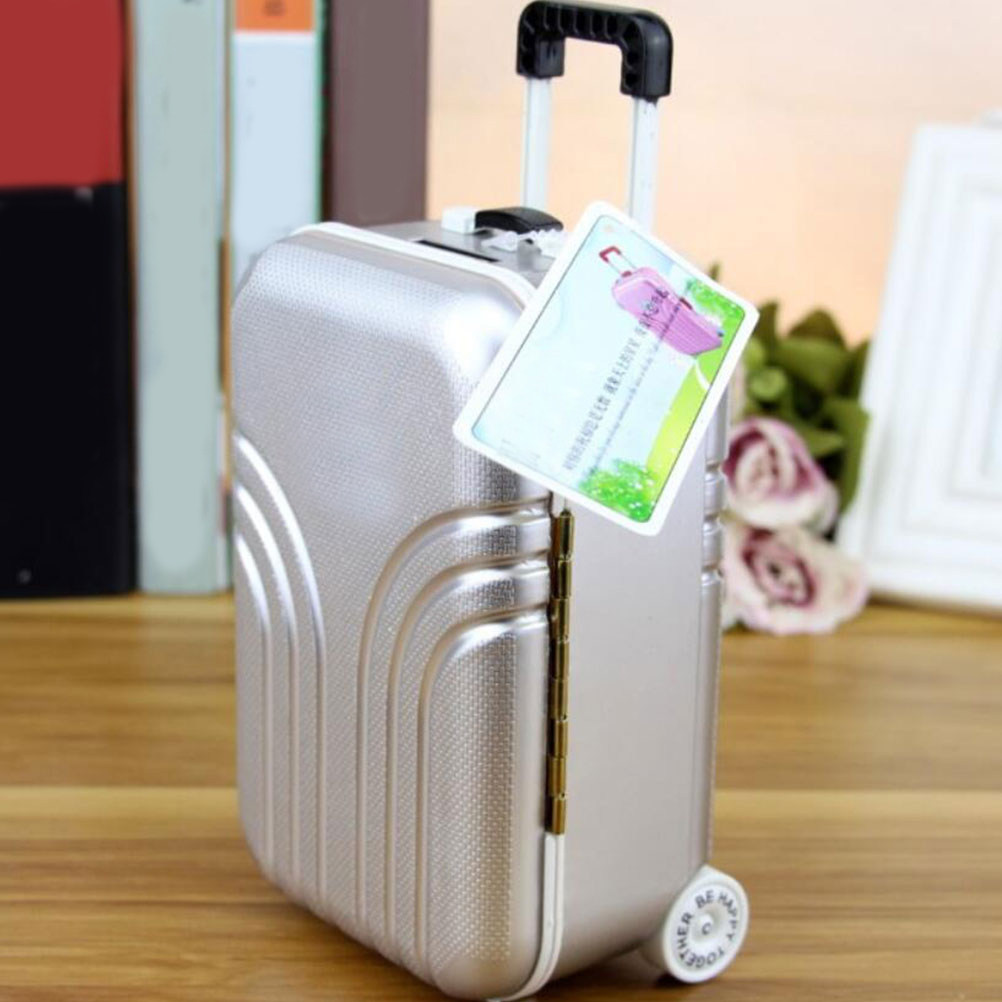 1Pcs Luggage Piggy Bank Plasti - Kids Education Savings 评论和价格