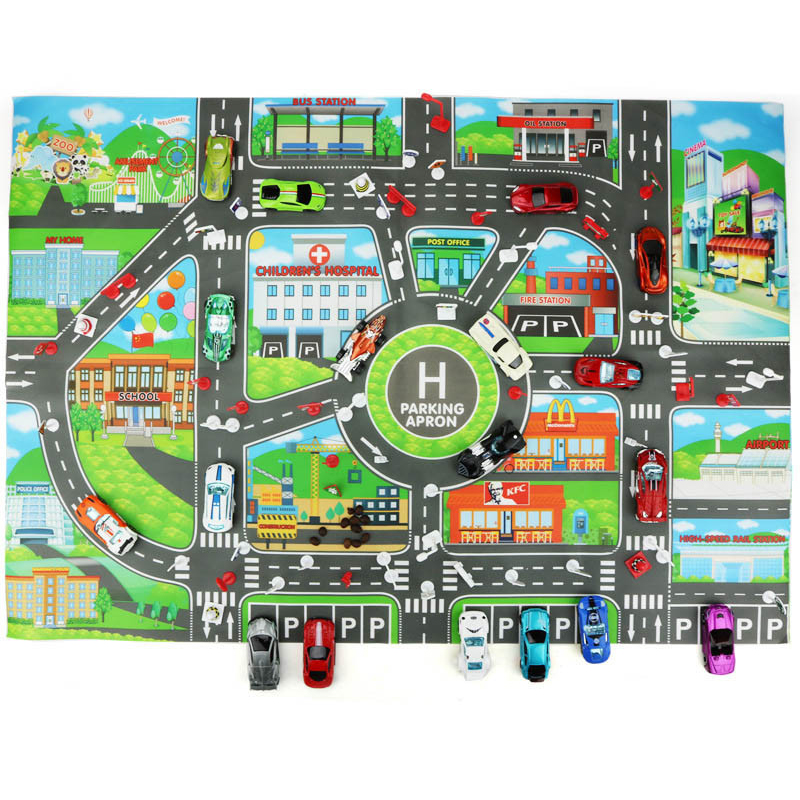 Educational Toy 130*100cm Road - Kids Educational Mat 评论和价格