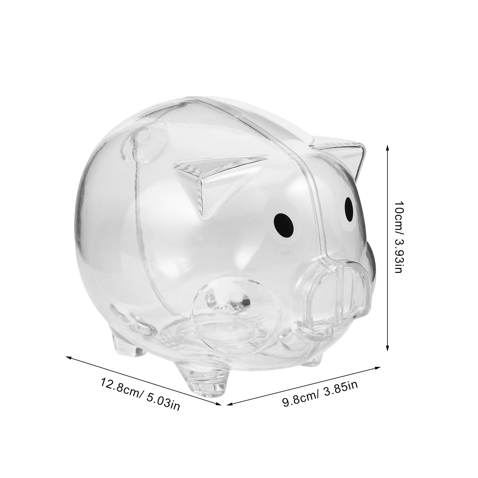 2Pcs Clear Money Bank Box Pig- - Kids Education Savings 评论和价格