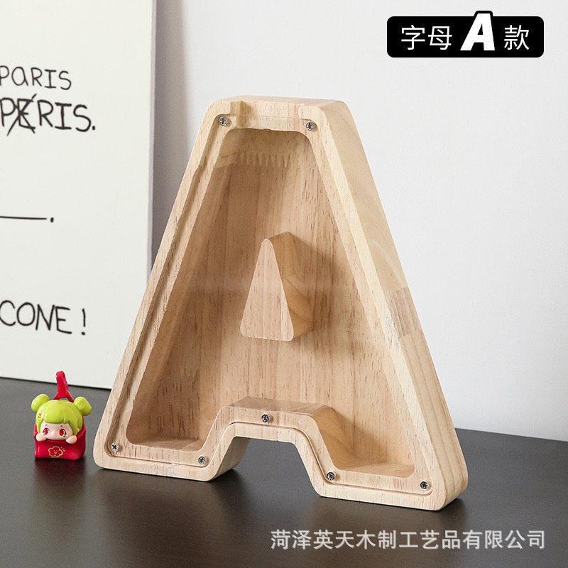 Wooden 26 Letter Alphabet Coin - Kids Education Savings 评论和价格