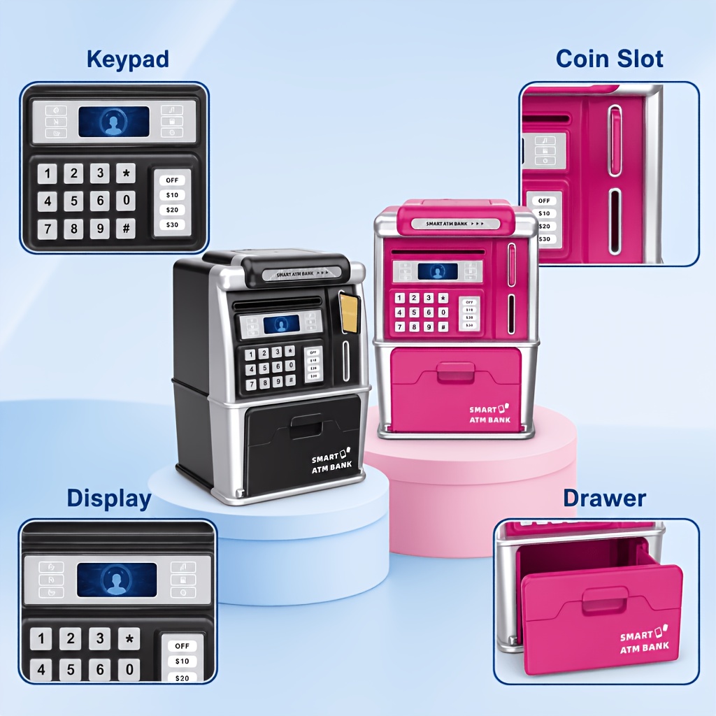 Smart ATM Piggy Bank, Automati - Kids Education Savings 评论和价格