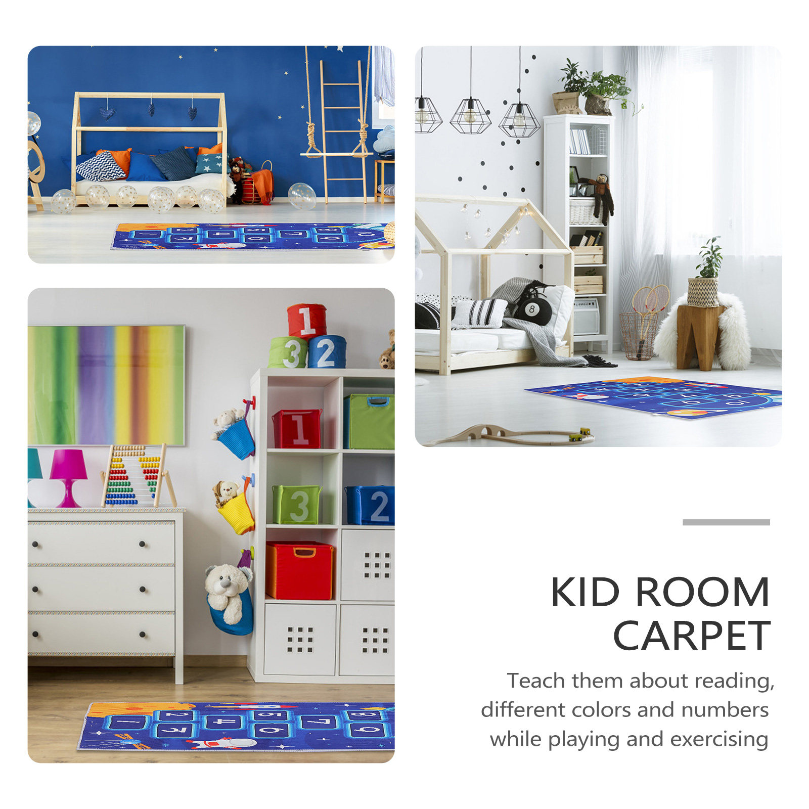 Large Hopscotch Floor Mat for  - Kids Educational Mat 评论和价格