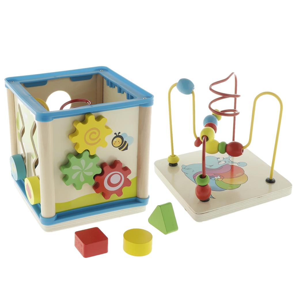 Wooden Activity Cube 3D Puzzle - Abacus Counting Bead 评论和价格