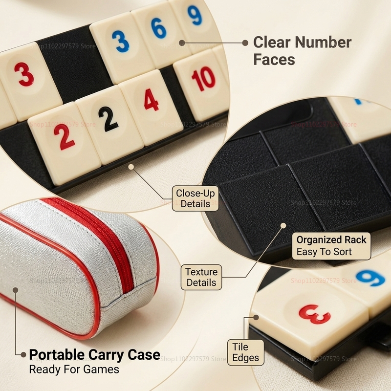 2026 New Rummy Cube Game Set w - Kids Education Plan 评论和价格