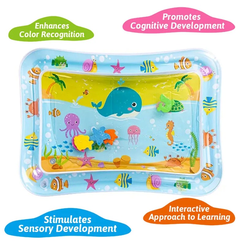 Baby Water Play Mat Inflatable - Kids Educational Mat 评论和价格