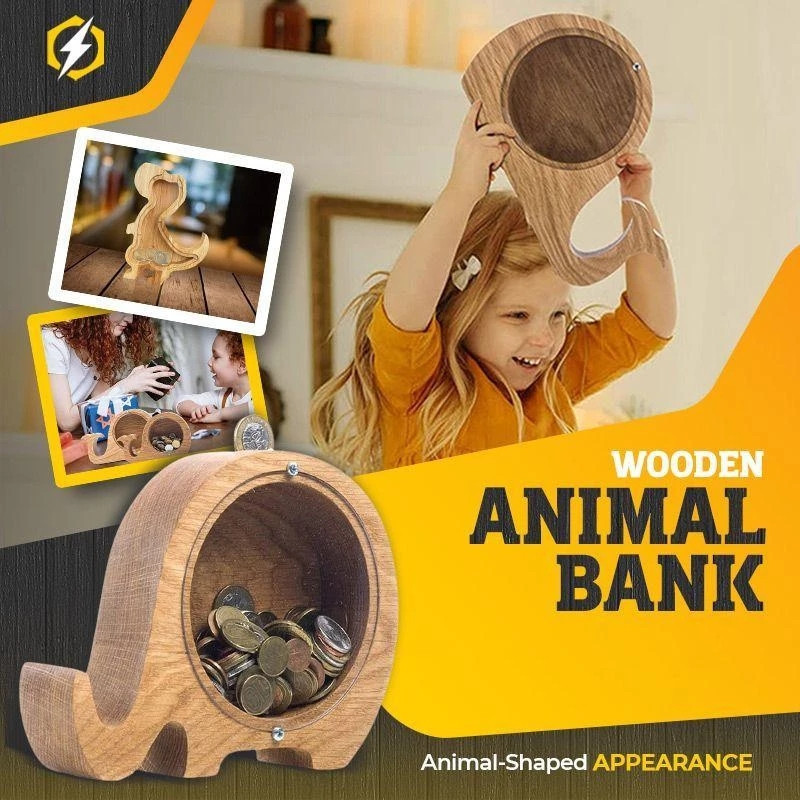 Wooden Animal Alphabet Piggy B - Kids Education Savings 评论和价格