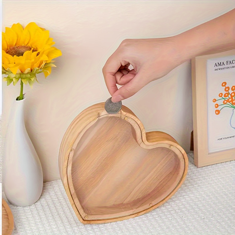 Wooden Letter Piggy Bank for K - Kids Education Savings 评论和价格