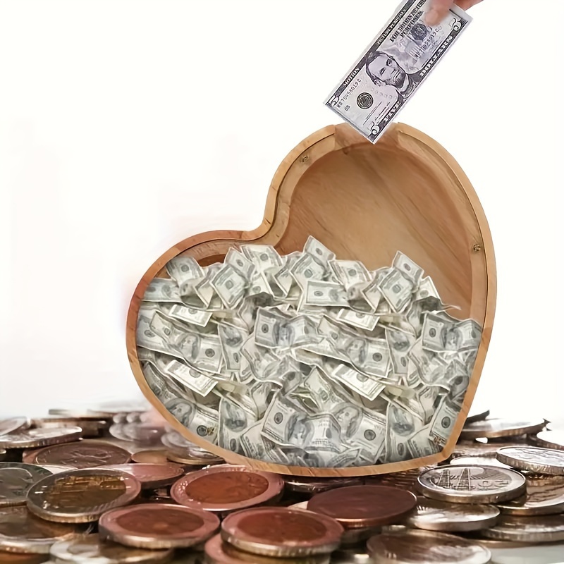 Wooden Letter Piggy Bank for K - Kids Education Savings 评论和价格