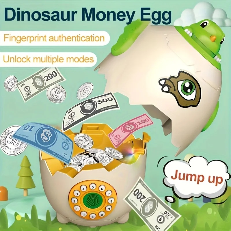 Dinosaur Egg Piggy Bank With F - Kids Education Savings 评论和价格