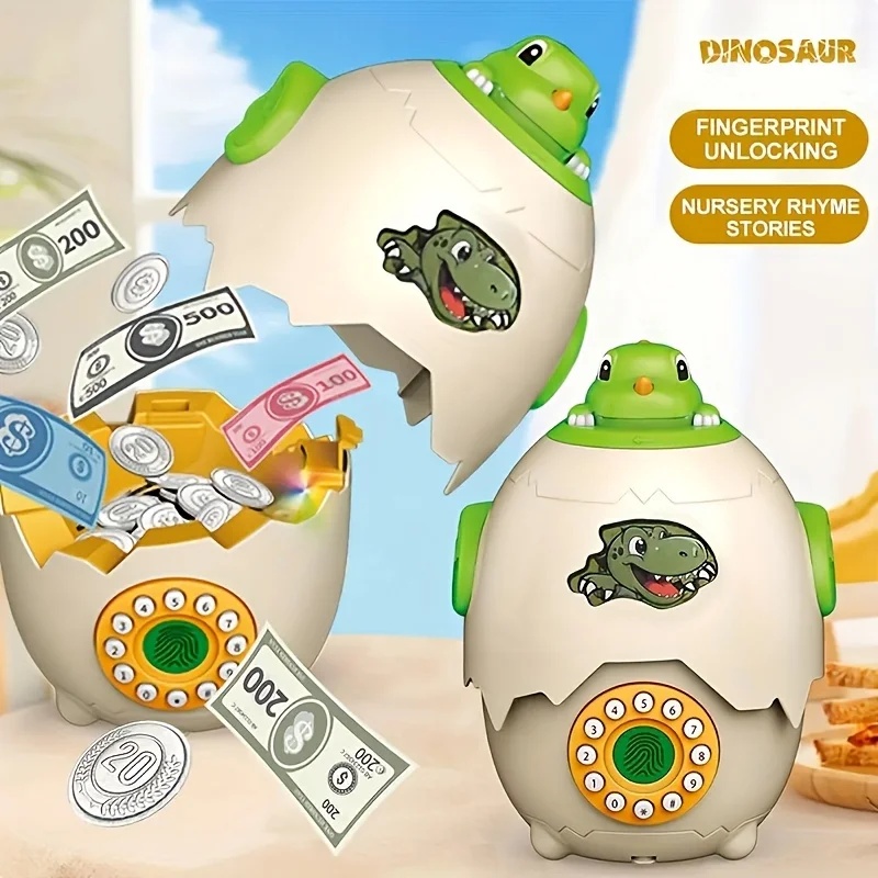 Dinosaur Egg Piggy Bank With F - Kids Education Savings 评论和价格