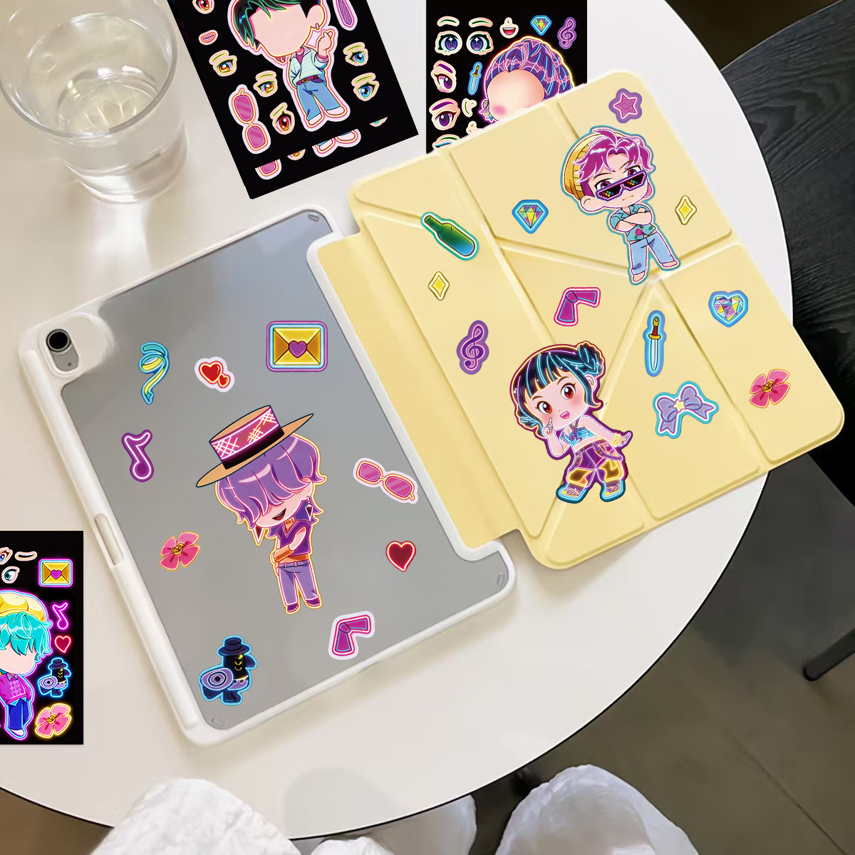8pcs Funny Girls Stickers Toys - Kids Education Music 评论和价格