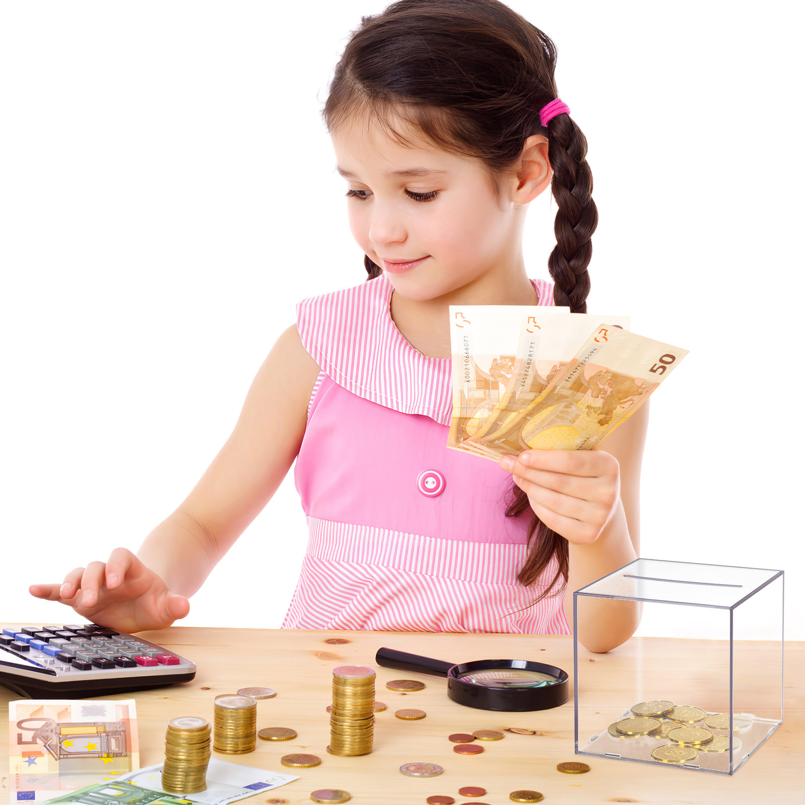 Transparent Acrylic Cube Savin - Kids Education Savings 评论和价格