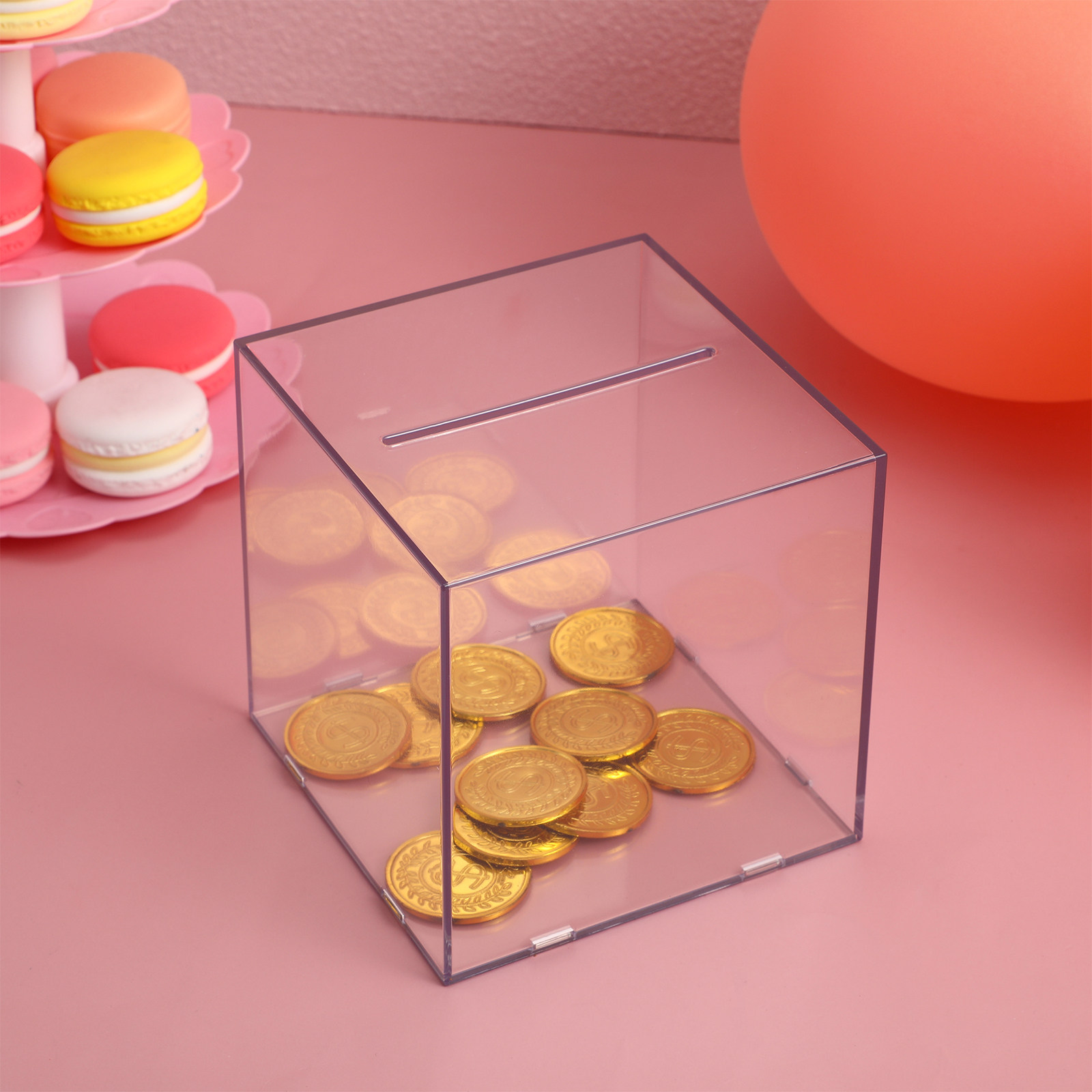 Transparent Acrylic Cube Savin - Kids Education Savings 评论和价格