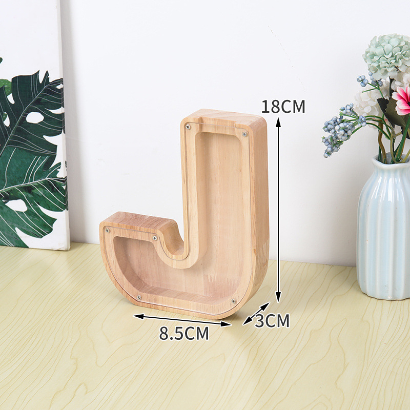 Wooden Alphabet Money Box for  - Kids Education Savings 评论和价格