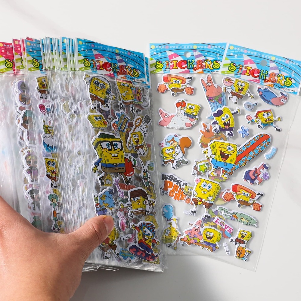 12-Pack SpongeBob 3D Stickers  - Kids First Education 评论和价格