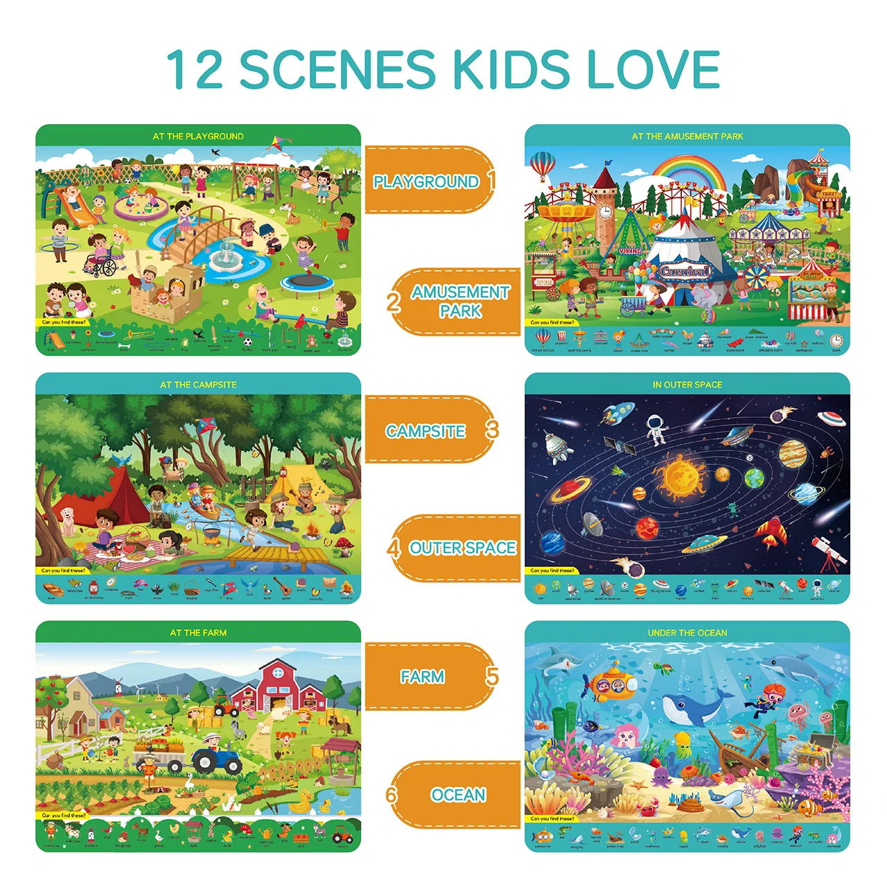 Montessori Search & Find Activ - Kids Educational Mat 评论和价格