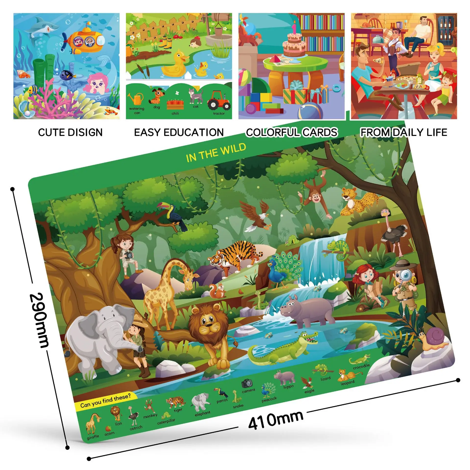 Montessori Search & Find Activ - Kids Educational Mat 评论和价格