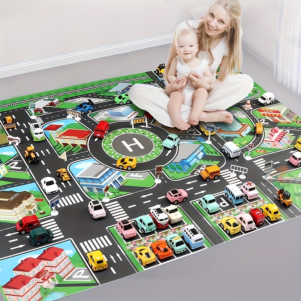 1pc, City Traffic Play Mat, La - Kids Educational Mat 评论和价格