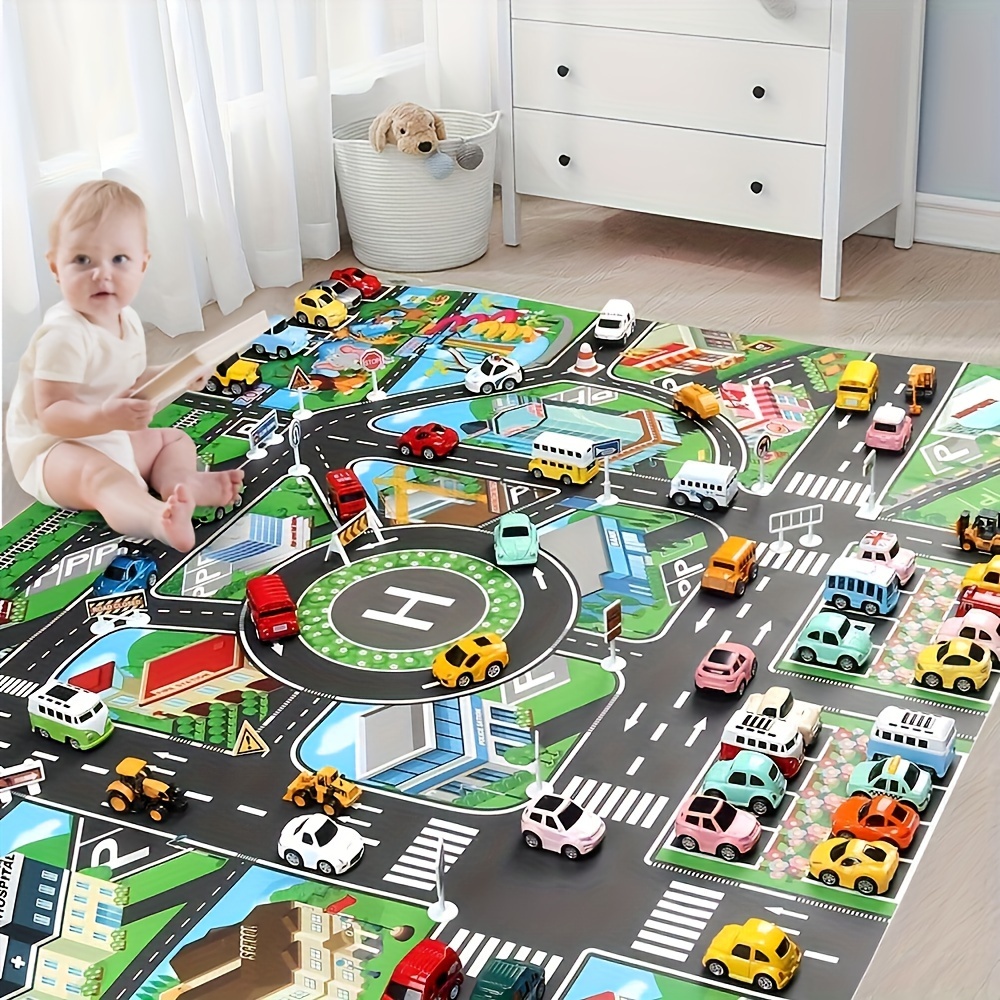 1pc, City Traffic Play Mat, La - Kids Educational Mat 评论和价格