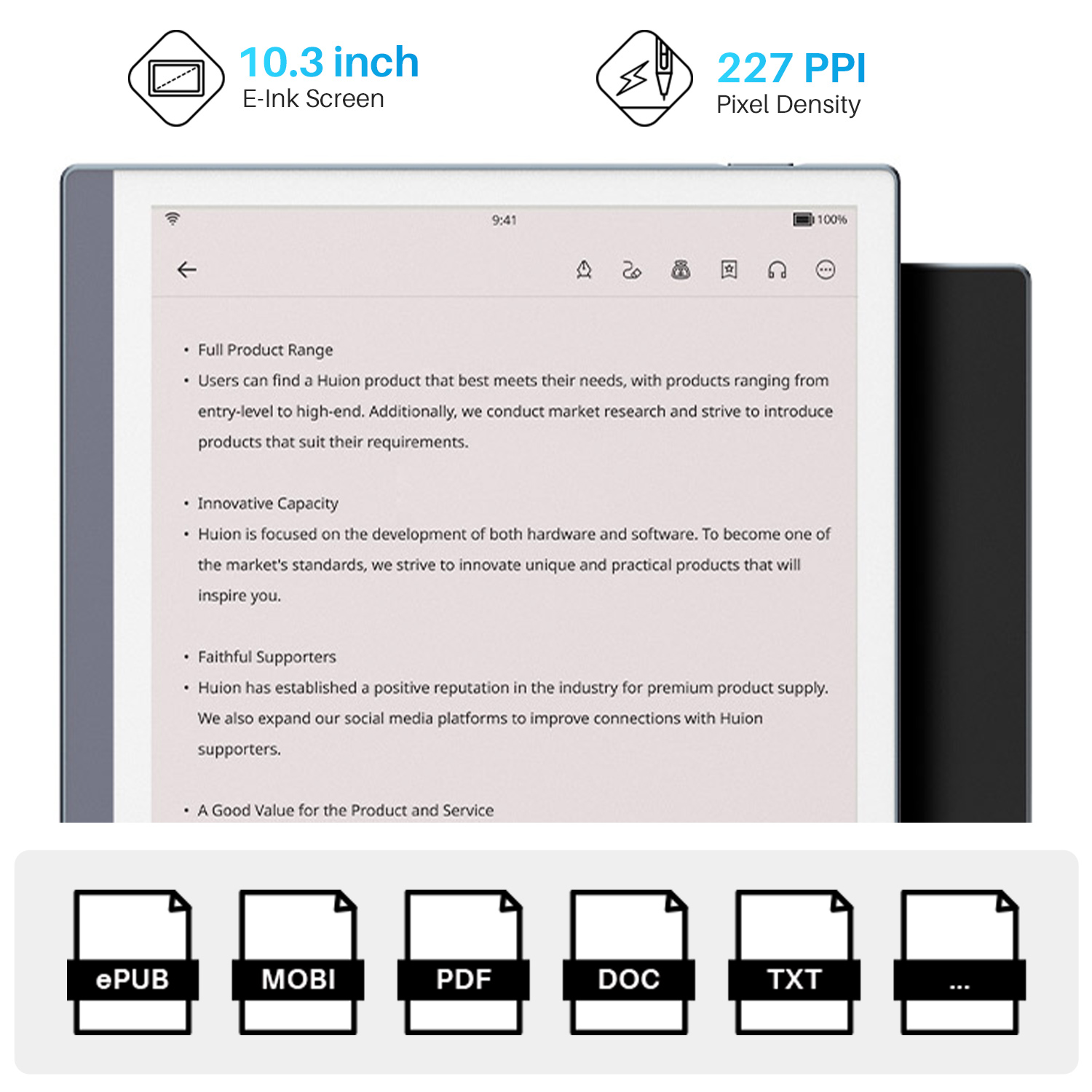 Portable 10.3 Inch Ebook Reade - Kids Educational Reader 评论和价格