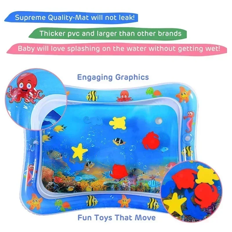 Baby Water Play Mat PVC Inflat - Kids Educational Mat 评论和价格